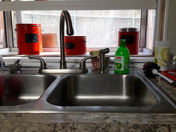 Kitchen with garden window
