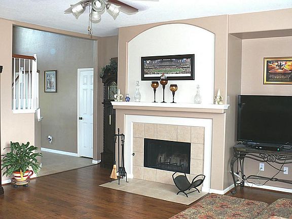Cozy gas fireplace and room for your T.V.