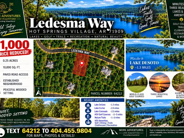 Ledesema Way, Hot Springs Village, AR 71909
