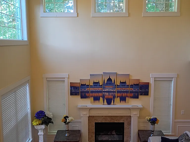 Grand double floor height luxuriously furnished living room