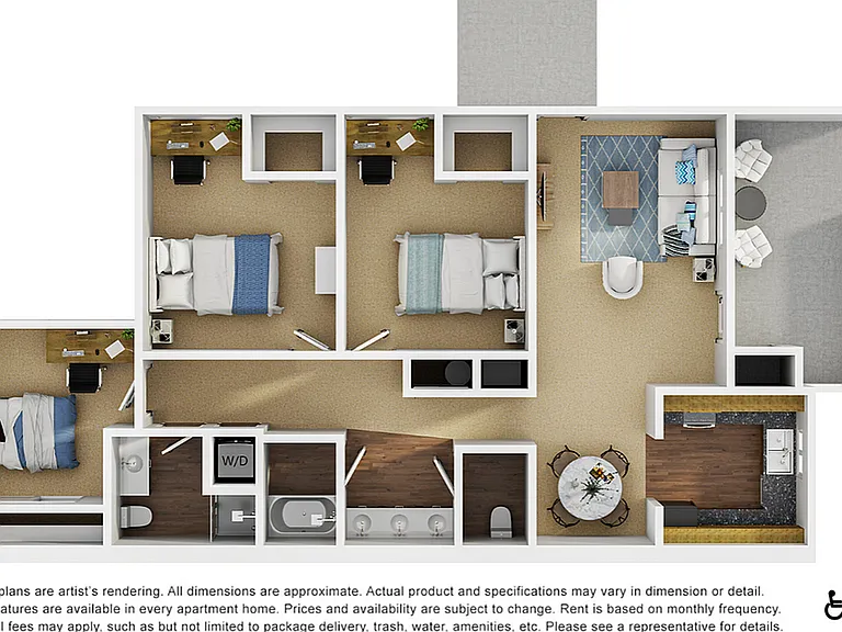 3x2 W/ Washer & Dryer 3x2 W/ Washer & Dryer