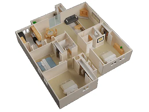 Floor plan Grande Renovated Short Term Lease