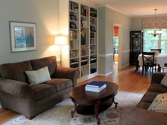 Built-in bookshelves