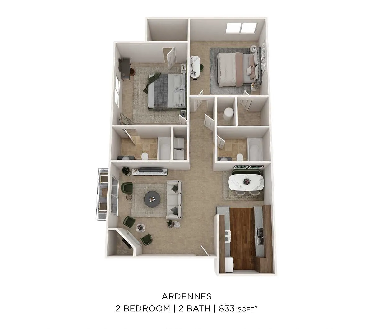 Floor plan Two Bedroom