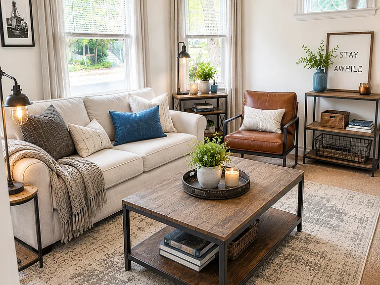 staged living room