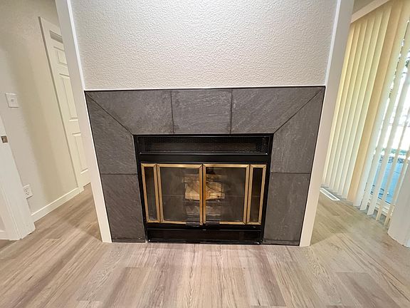 Wood burning fireplace