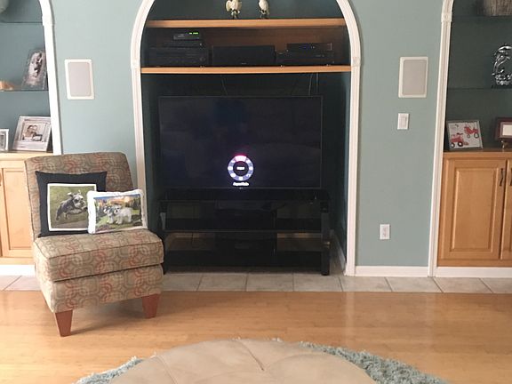 Living room with bamboo floo