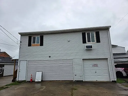 Single-car garage on the right