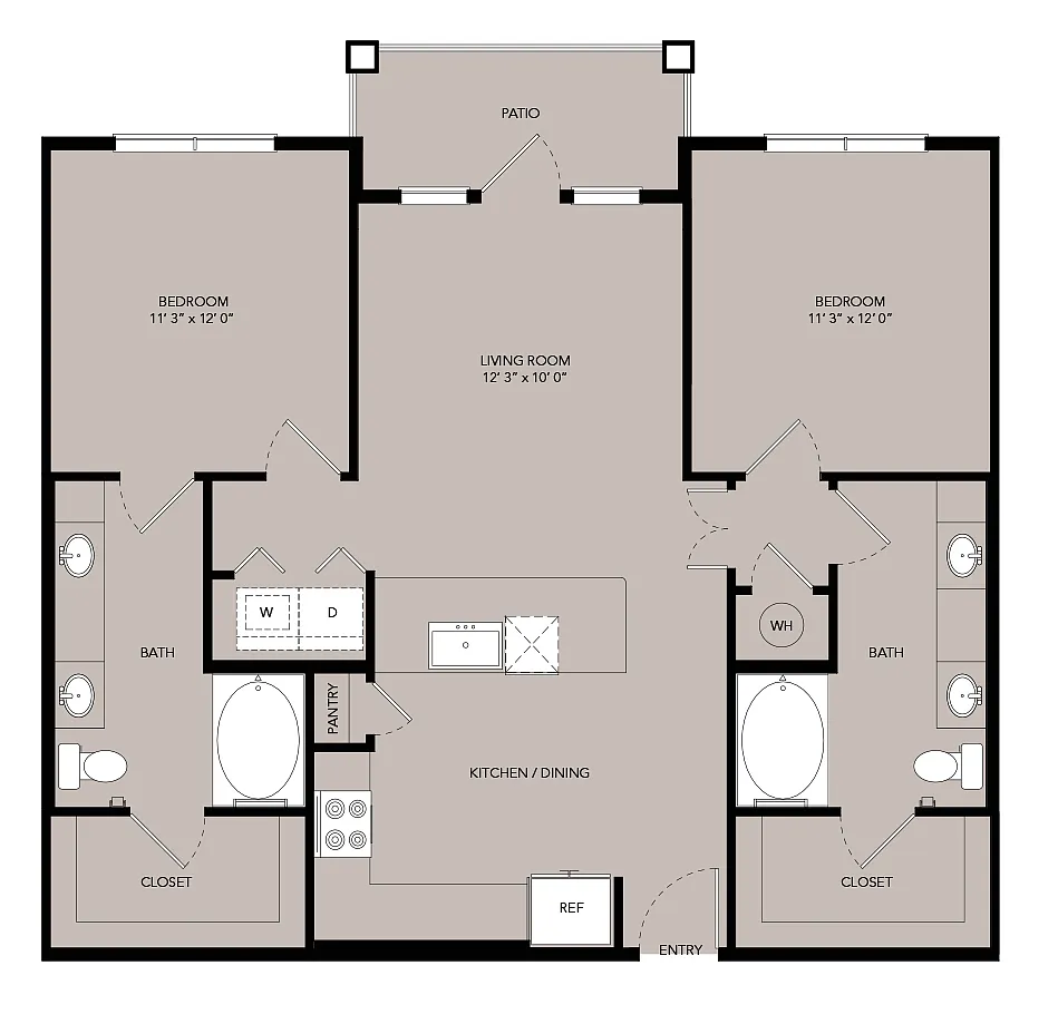 Floor plan B1-1093sf-B1.2