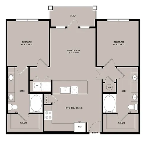 Floor plan B1-1093sf-B1.2