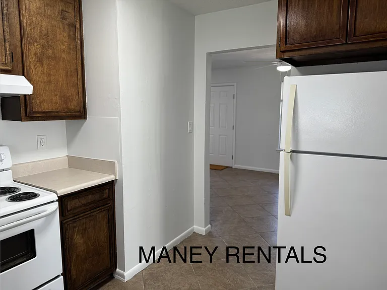 Kitchen looking into living/dining room
