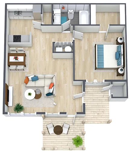 Floor plan 1BR - 1BTH