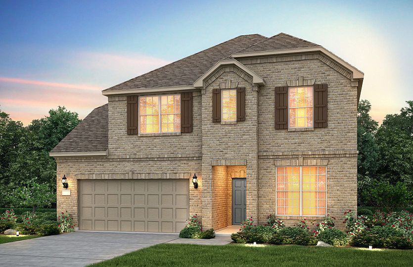 The Lexington, a two-story home with 2-car garage, shown as Home Exterior B