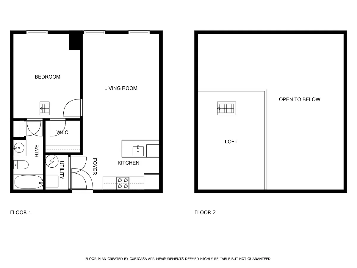 Floor plan 1 Bedroom - Standard - Top Floor
