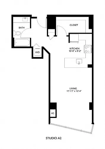 Floor plan Studio A2