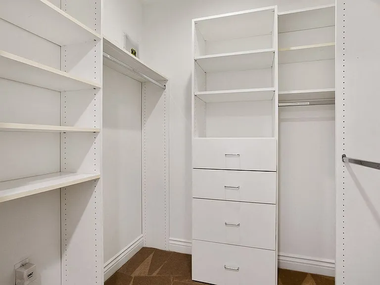 Walk-In Closet with Built-In Organizers