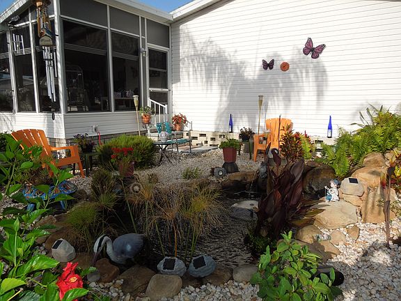 Koi pond with waterfall 
