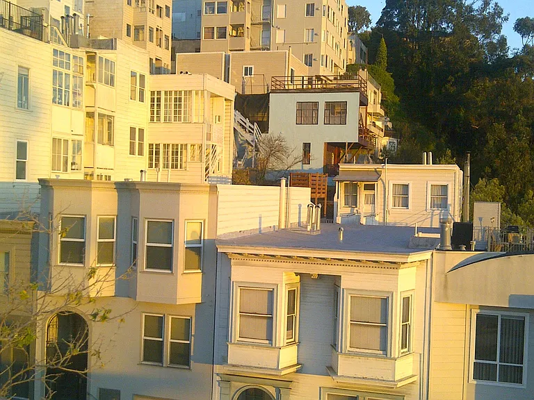 across the street from building looking north