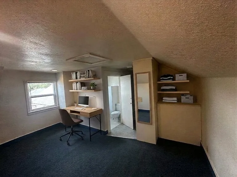 East wall of bedroom Virtualy Staged