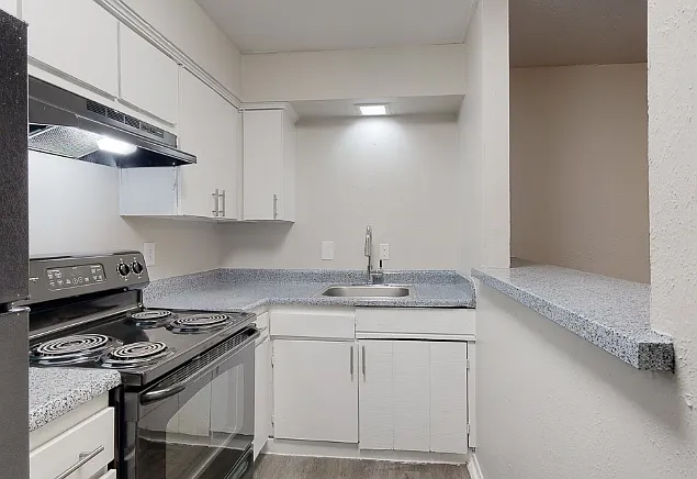 Fully equipped kitchen with modern appliances