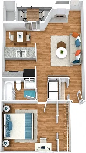 Floor plan 1x1 - Addison A3P
