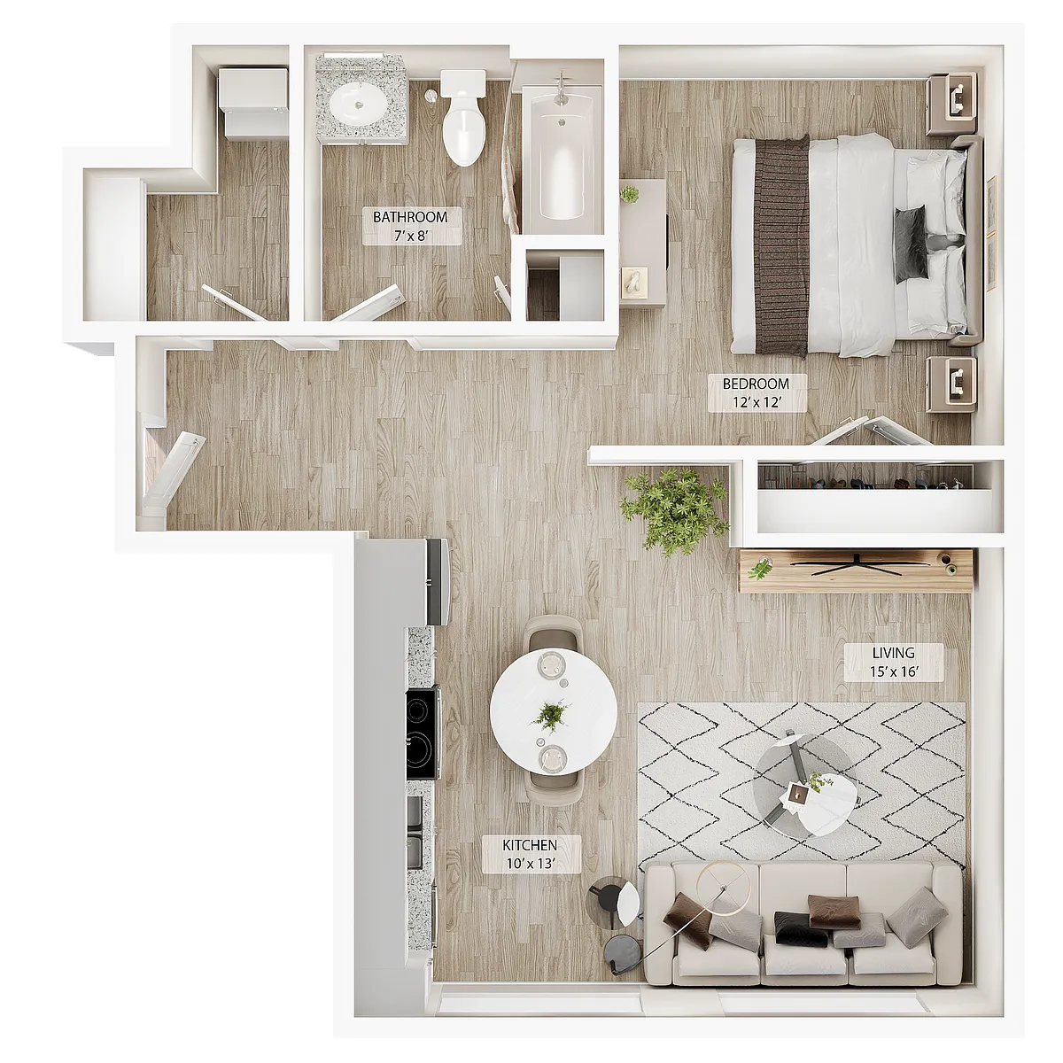 Floor plan Studio Aspen Summit