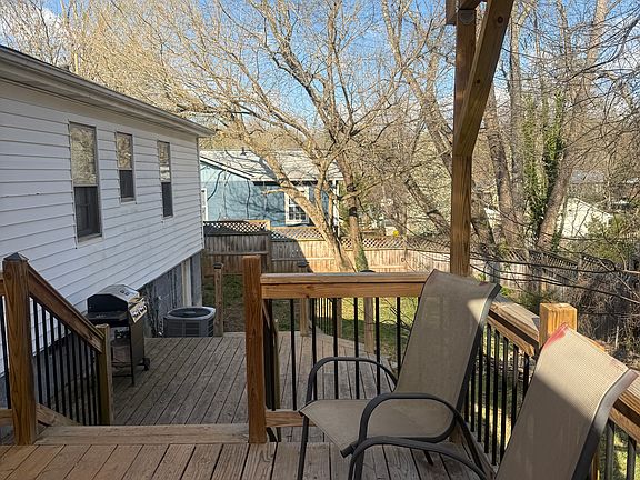 Covered back deck and space for entertaining and relaxing