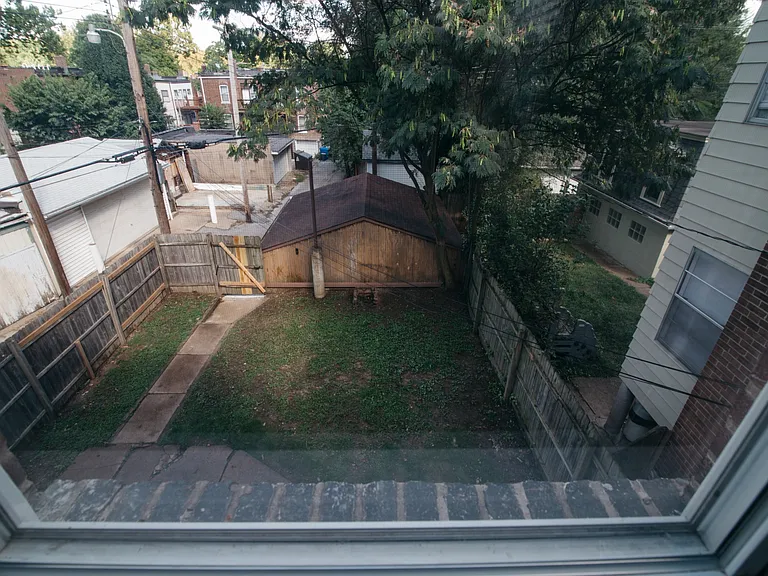 View of backyard from 2nd floor
