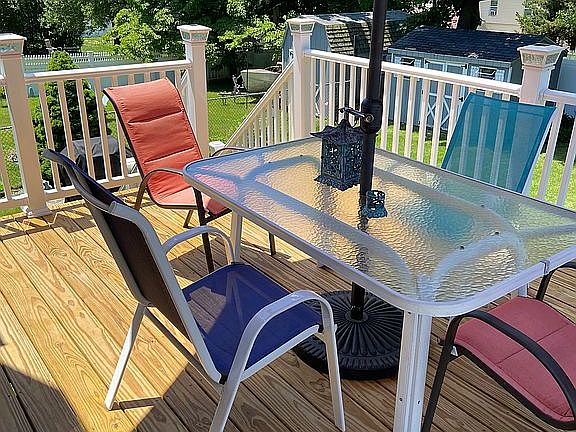 New deck with solar lights 