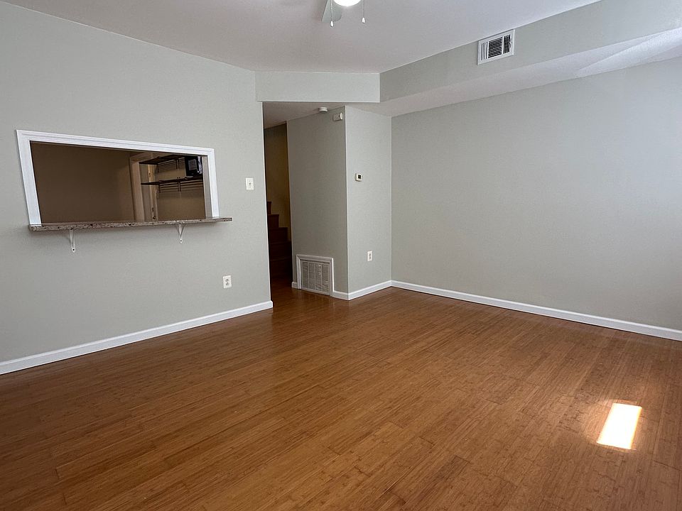 Living space looking into kitchen