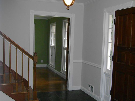 Front Foyer With Slate Floor.