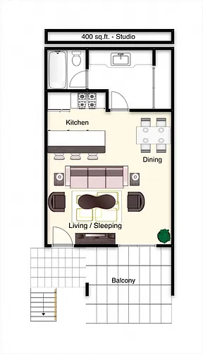 Floor plan Summit (Studio)