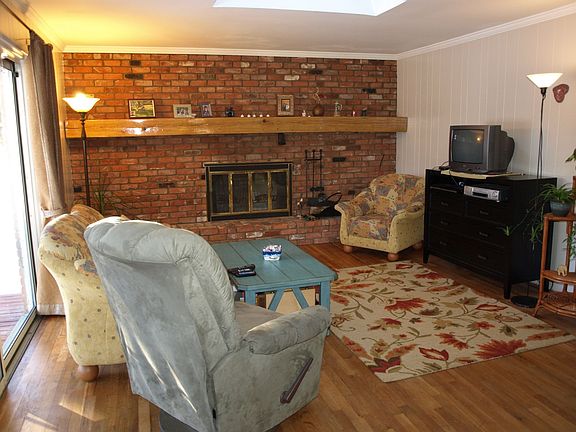 living room with fireplace