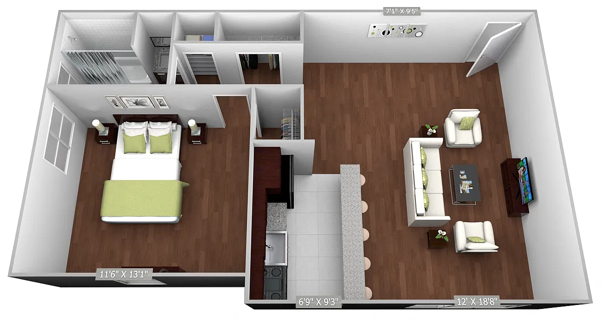 Floor plan 1 Bedroom