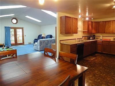 Kitchen view to multi-purpose room-