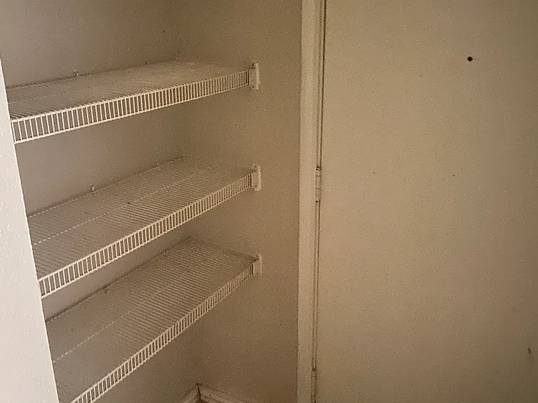 Pantry area leads to garage