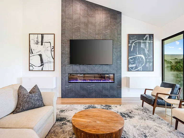 Spark conversation from this spacious living room.