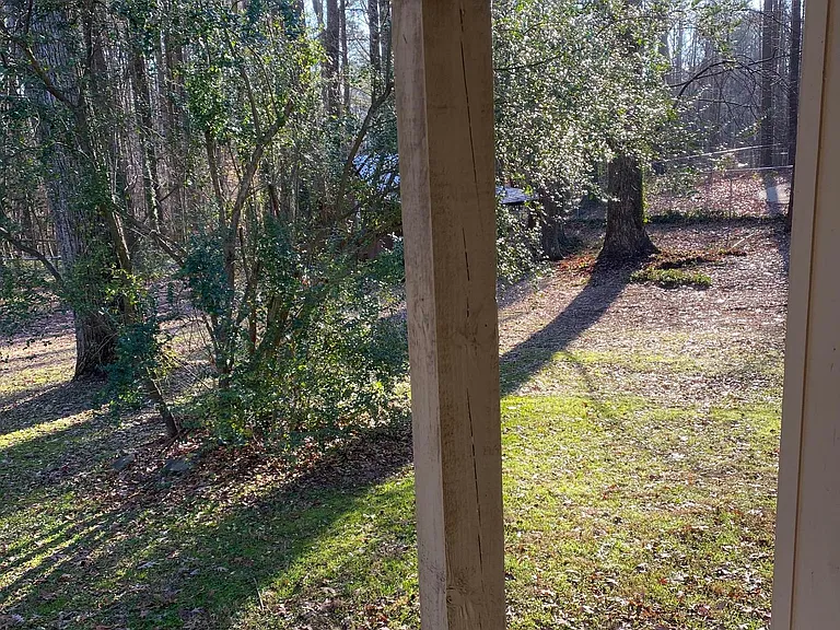 View from the home office rear entrance. Note expansive backyard area