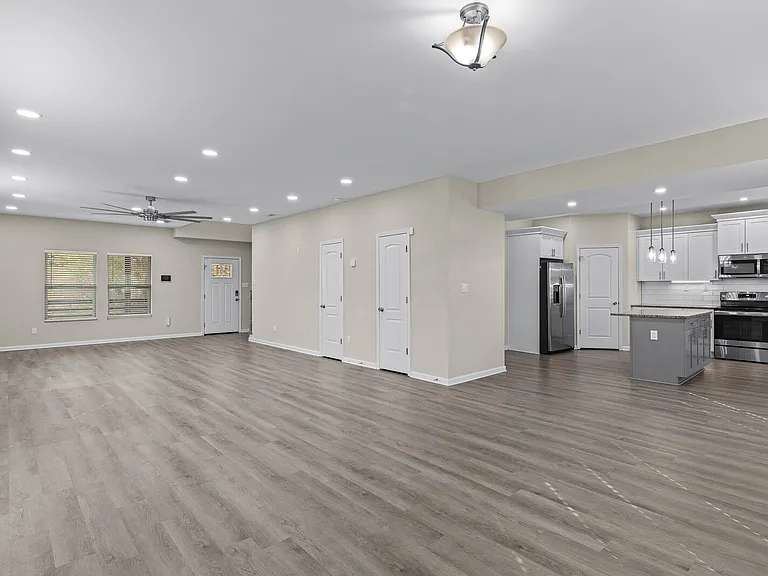 Open Concept living room/dining room/kitchen