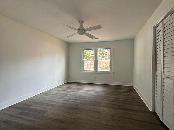 Bedroom 2, the principal bedroom, is the biggest of the two.