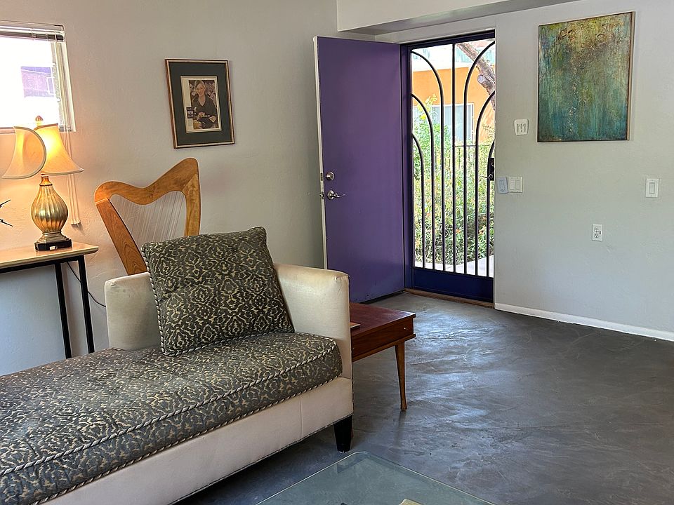 View of front door from the living room