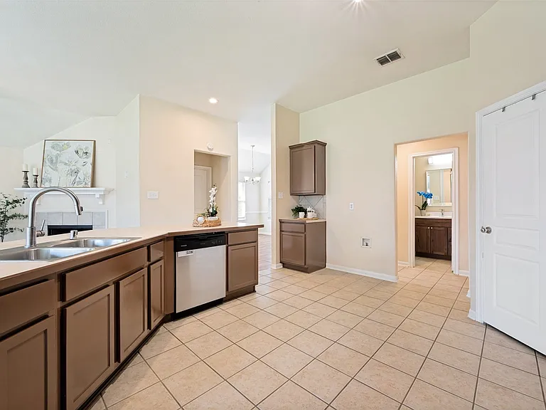 Stainless steel appliances; coffee bar