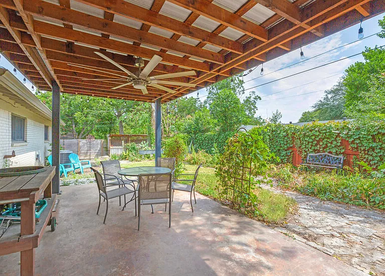 Covered patio for grilling or chilling