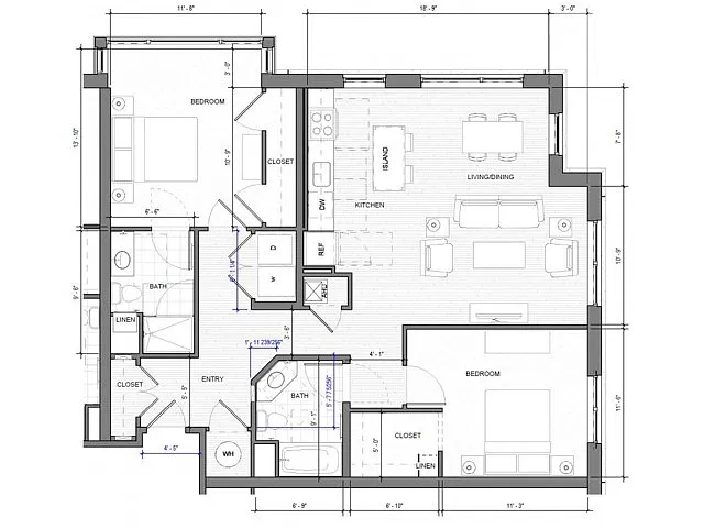 Floor plan 2BR-Corner-A