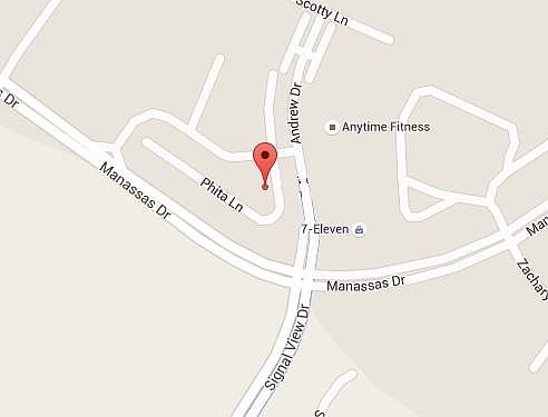Map to 9030 Phita Ln, Manass