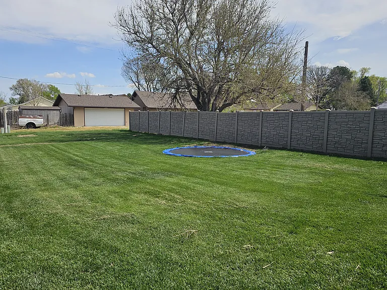 Backyard view from patio