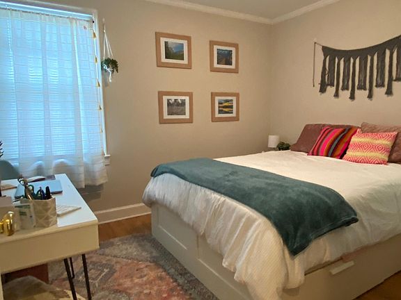 One of two bedrooms - both with hardwoods.