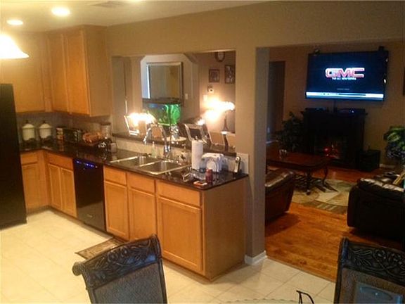 Large spacious kitchen opens to living room. Great for entertaining guests.