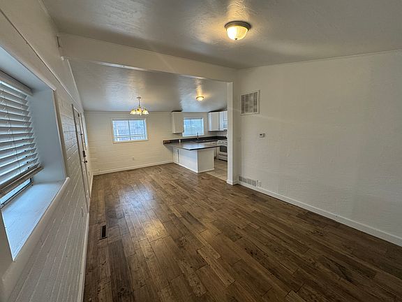 Living room, dining room, kitchen view