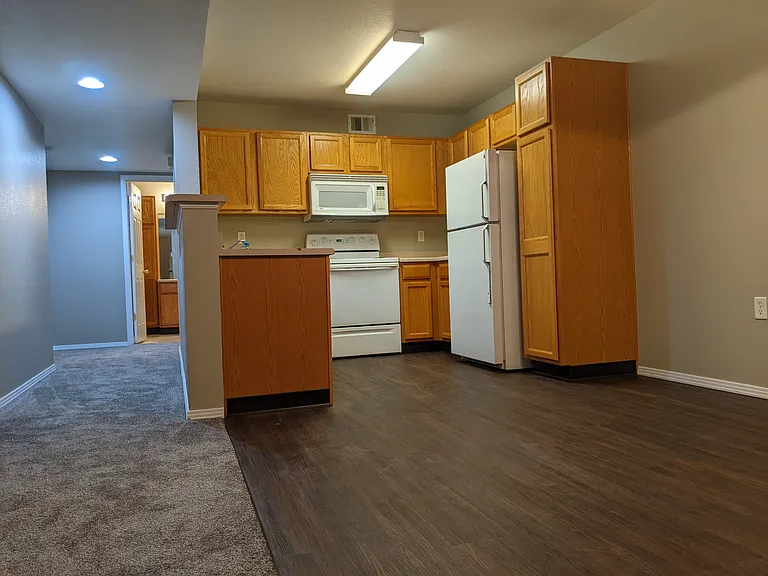 main hallway and kitchen from dining area